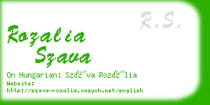 rozalia szava business card